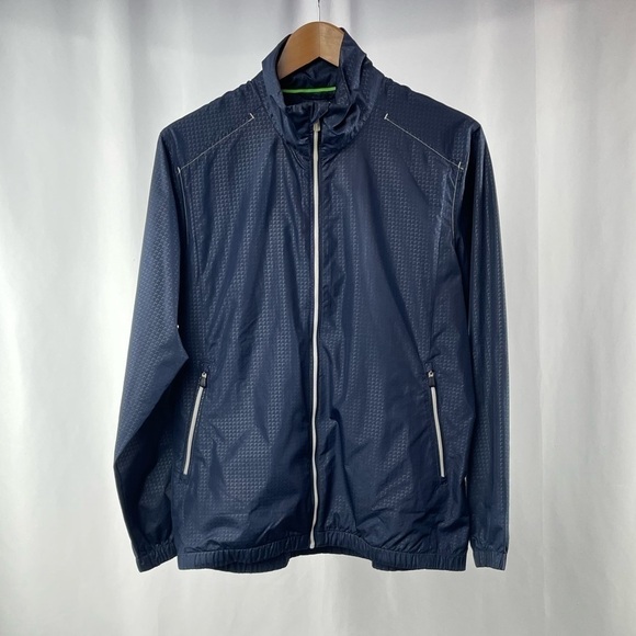 Adidas Golf Lightweight Full Zip Windbreaker in Navy Blue Size Large‎ - Picture 1 of 7